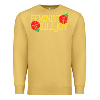 Antique Gold feminist killjoy retro women woman Premium Sweatshirt - linhVisuals