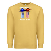 Antique Gold support our police & fire departments   1st responders premium Premium Sweatshirt - linhVisuals