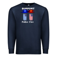 Navy support our police & fire departments   1st responders premium Premium Sweatshirt - linhVisuals