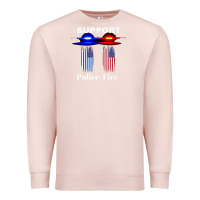 Pale Pink support our police & fire departments   1st responders premium Premium Sweatshirt - linhVisuals