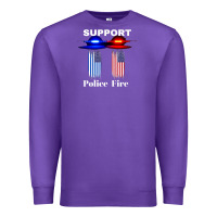 Purple support our police & fire departments   1st responders premium Premium Sweatshirt - linhVisuals