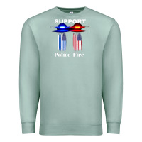 Seafoam support our police & fire departments   1st responders premium Premium Sweatshirt - linhVisuals