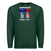 Sports Green support our police & fire departments   1st responders premium Premium Sweatshirt - linhVisuals