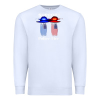 White support our police & fire departments   1st responders premium Premium Sweatshirt - linhVisuals