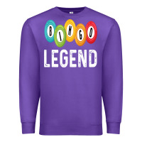 Purple funny bingo legend bingo balls game Premium Sweatshirt - linhVisuals