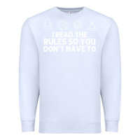 White funny board game lovers gamers players Premium Sweatshirt - linhVisuals