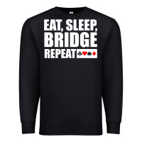 Black funny bridge card game lover bridge Premium Sweatshirt - linhVisuals