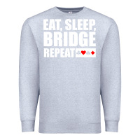 Heather Grey funny bridge card game lover bridge Premium Sweatshirt - linhVisuals