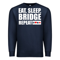 Navy funny bridge card game lover bridge Premium Sweatshirt - linhVisuals
