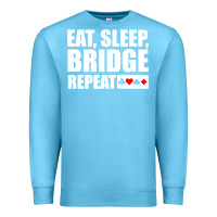 Ocean Blue funny bridge card game lover bridge Premium Sweatshirt - linhVisuals