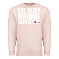 Pale Pink funny bridge card game lover bridge Premium Sweatshirt - linhVisuals