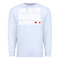 White funny bridge card game lover bridge Premium Sweatshirt - linhVisuals