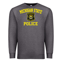 Charcoal Heather michigan state police Premium Sweatshirt - linhVisuals
