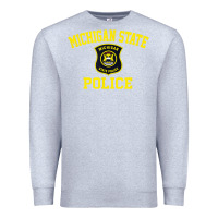 Heather Grey michigan state police Premium Sweatshirt - linhVisuals