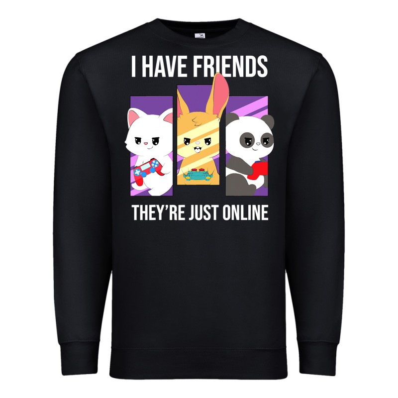 I Have Friends They Are Just Online Premium Sweatshirt by linhVisuals | Teevron