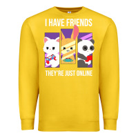 Lemon i have friends they are just online Premium Sweatshirt - linhVisuals