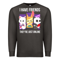 Smoke i have friends they are just online Premium Sweatshirt - linhVisuals