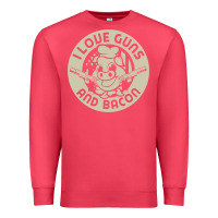 Cardinal i love guns bacon pork pig funny gun Premium Sweatshirt - linhVisuals