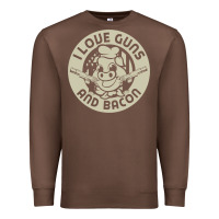 I Love Guns Bacon Pork Pig Funny Gun Premium Sweatshirt | Teevron