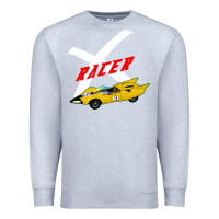 Heather Grey racer x Premium Sweatshirt - linhVisuals
