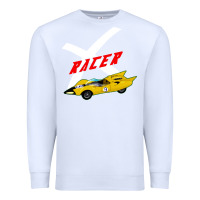 White racer x Premium Sweatshirt - linhVisuals