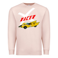 Pale Pink racer x Premium Sweatshirt - linhVisuals