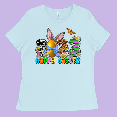 Easter Day 2023 Happy Easter Ladies Tee Designed By Oliviacreatesart