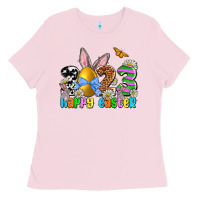 Bubblegum Pink Easter Day 2023 Happy Easter Ladies Tee - OliviaCreatesArt