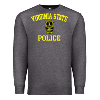 Charcoal Heather virginia state police Premium Sweatshirt - linhVisuals