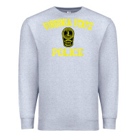 Heather Grey virginia state police Premium Sweatshirt - linhVisuals