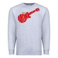 Heather Grey red monkees Premium Sweatshirt - linhVisuals