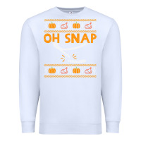 White oh snap turkey wishbone funny ugly Premium Sweatshirt - linhVisuals