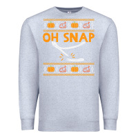 Heather Grey oh snap turkey wishbone funny ugly Premium Sweatshirt - linhVisuals