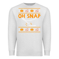 Oatmeal Heather oh snap turkey wishbone funny ugly Premium Sweatshirt - linhVisuals
