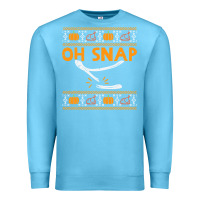 Ocean Blue oh snap turkey wishbone funny ugly Premium Sweatshirt - linhVisuals