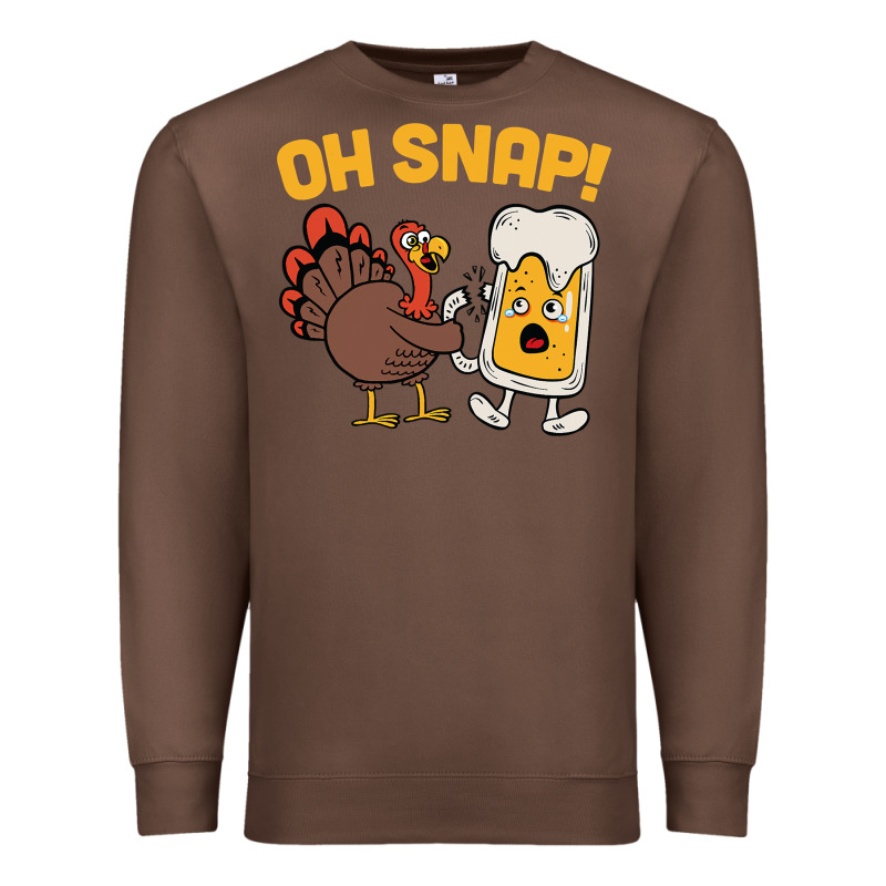Oh Snap Thanksgiving Cute Turkey Day Premium Sweatshirt by linhVisuals | Teevron