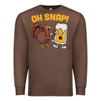 Chestnut oh snap thanksgiving cute turkey day Premium Sweatshirt - linhVisuals