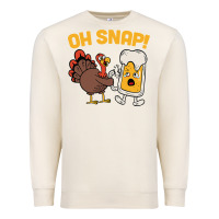 Sandshell oh snap thanksgiving cute turkey day Premium Sweatshirt - linhVisuals