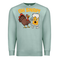 Seafoam oh snap thanksgiving cute turkey day Premium Sweatshirt - linhVisuals