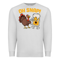 Dove Grey oh snap thanksgiving cute turkey day Premium Sweatshirt - linhVisuals