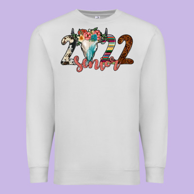 2022 Senior Bull Skull Premium Sweatshirt Designed By Jahusdesignshop