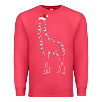 Cardinal santa giraffe christmas color led Premium Sweatshirt - linhVisuals
