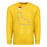 Lemon santa giraffe christmas color led Premium Sweatshirt - linhVisuals