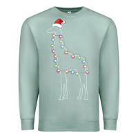 Seafoam santa giraffe christmas color led Premium Sweatshirt - linhVisuals