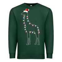 Sports Green santa giraffe christmas color led Premium Sweatshirt - linhVisuals
