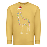 Antique Gold santa giraffe christmas color led Premium Sweatshirt - linhVisuals