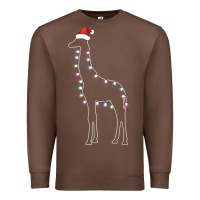 Chestnut santa giraffe christmas color led Premium Sweatshirt - linhVisuals