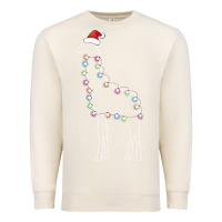 Sandshell santa giraffe christmas color led Premium Sweatshirt - linhVisuals