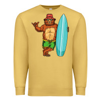 Antique Gold surfing premium Premium Sweatshirt - linhVisuals
