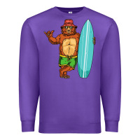 Purple surfing premium Premium Sweatshirt - linhVisuals